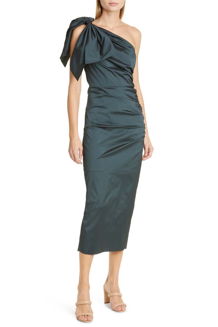 VERONICA BEARD Beilis Ruched One-Shoulder Cocktail Dress Size 6 NWOT Retail $798